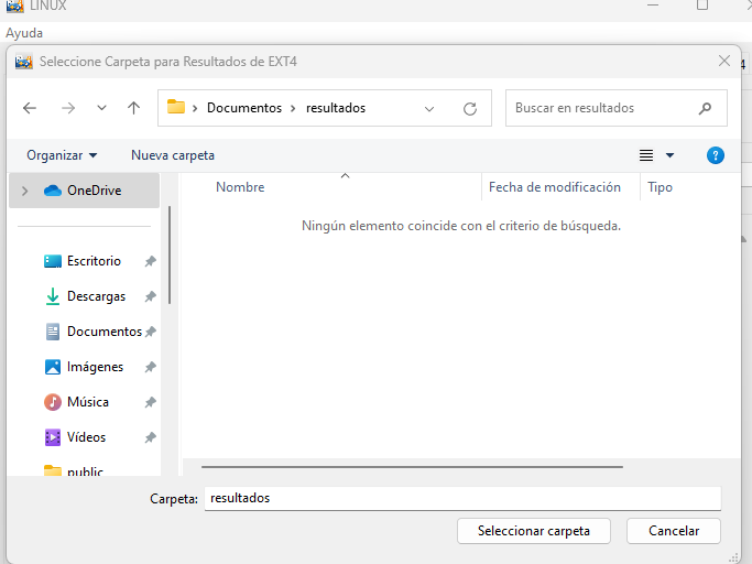 Configuración de recuperación EXT4