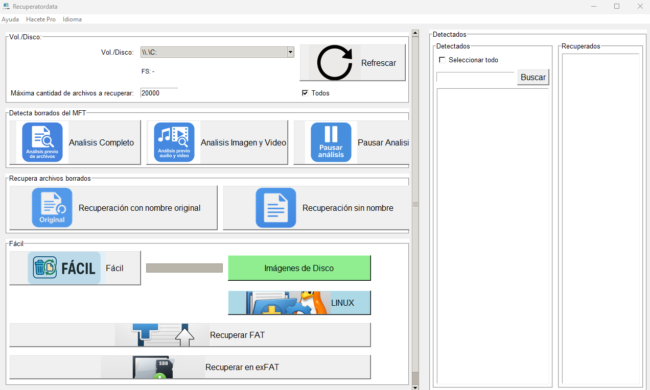Seleccionar unidad NTFS