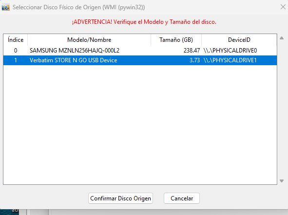 Seleccionar disco Linux